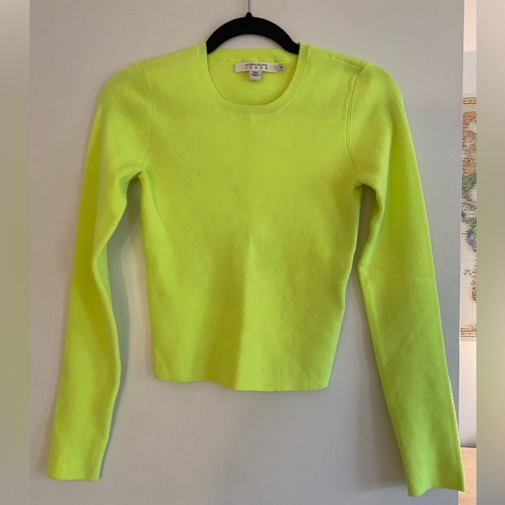 Alice+Olivia Bright Yellow Sweater